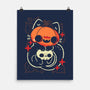 Cute Pumpkin Head Cat-None-Matte-Poster-xMorfina