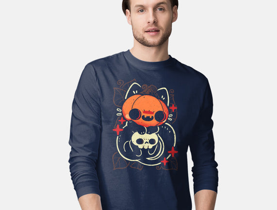 Cute Pumpkin Head Cat