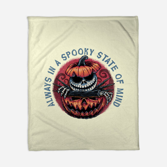Spooky State Of Mind-None-Fleece-Blanket-glitchygorilla