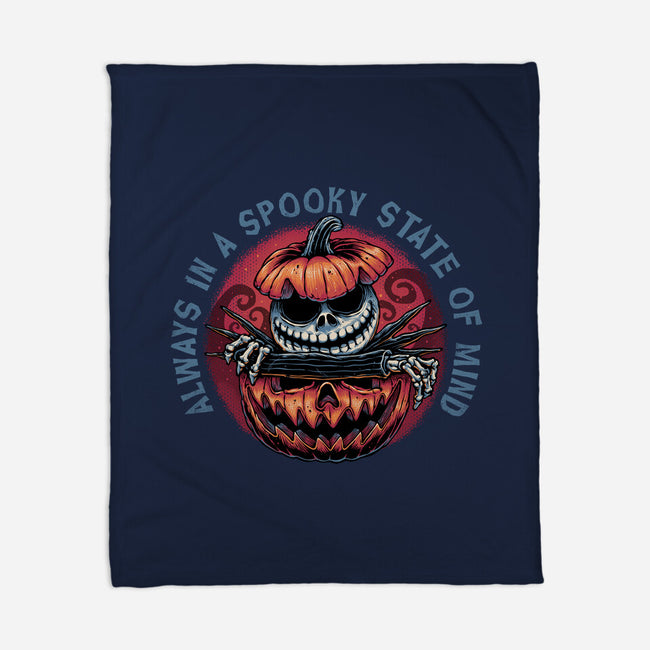 Spooky State Of Mind-None-Fleece-Blanket-glitchygorilla