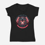 Connecting Minds Uniting Worlds-Womens-V-Neck-Tee-glitchygorilla