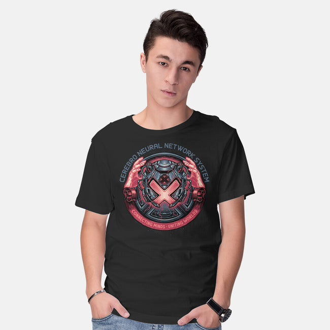 Connecting Minds Uniting Worlds-Mens-Basic-Tee-glitchygorilla