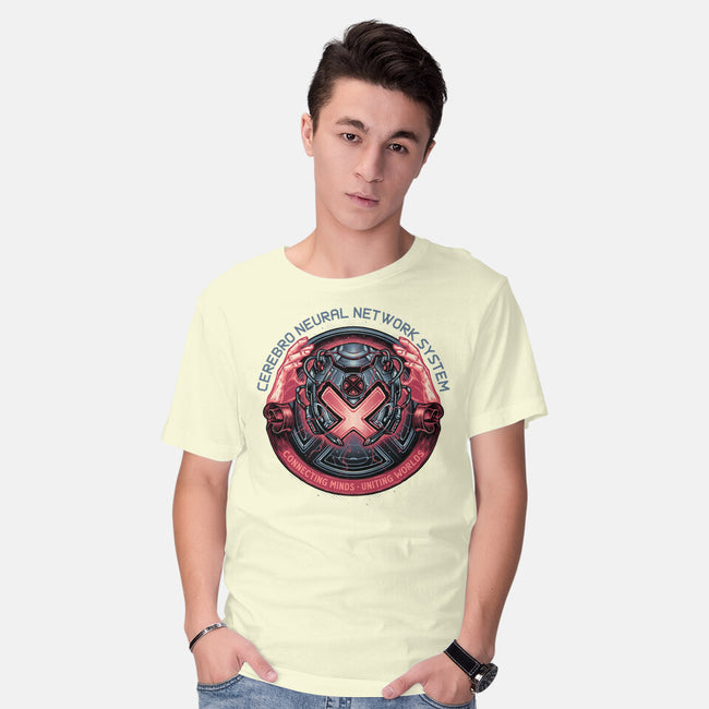 Connecting Minds Uniting Worlds-Mens-Basic-Tee-glitchygorilla