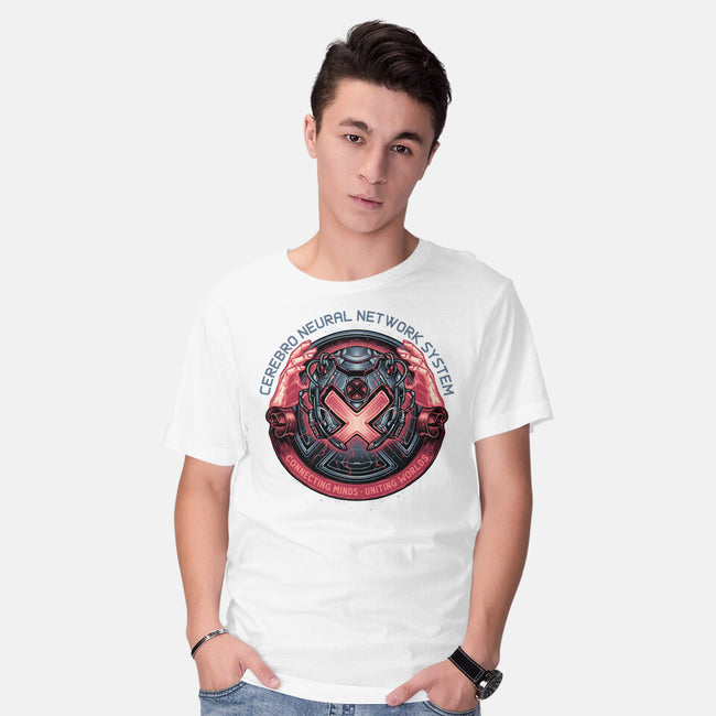 Connecting Minds Uniting Worlds-Mens-Basic-Tee-glitchygorilla