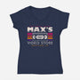 Santa Carla Video Club-Womens-V-Neck-Tee-sachpica