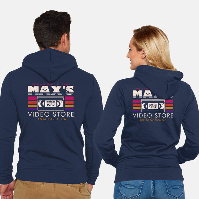 Santa Carla Video Club-Unisex-Zip-Up-Sweatshirt-sachpica