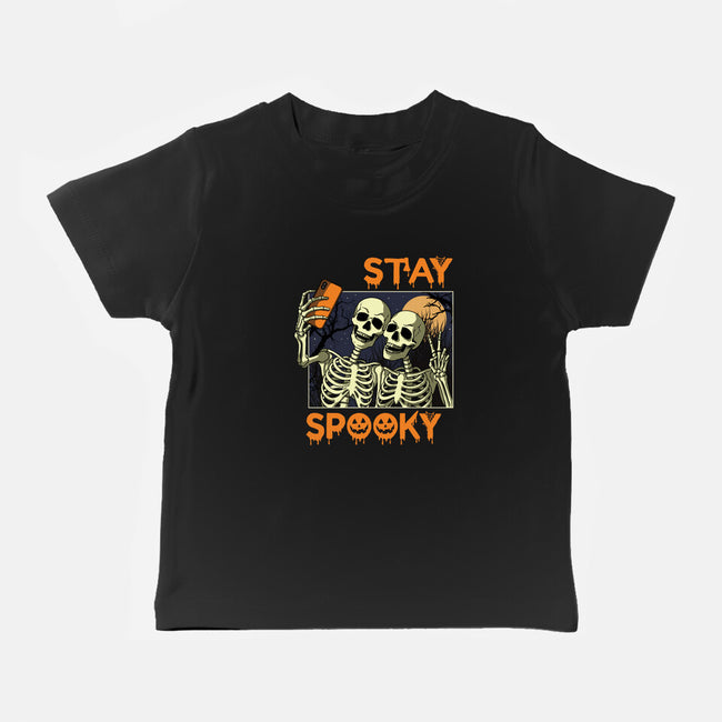 Stay Spooky Selfie-Baby-Basic-Tee-fanfabio