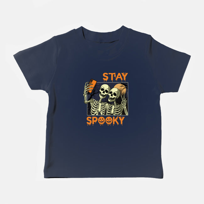 Stay Spooky Selfie-Baby-Basic-Tee-fanfabio