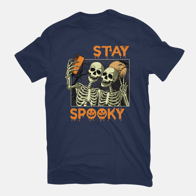 Stay Spooky Selfie-Womens-Fitted-Tee-fanfabio