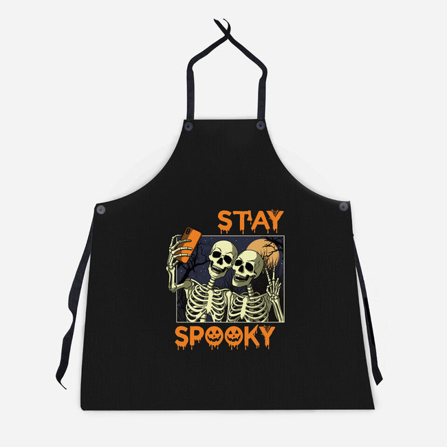 Stay Spooky Selfie-Unisex-Kitchen-Apron-fanfabio