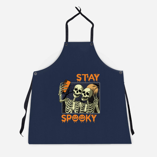 Stay Spooky Selfie-Unisex-Kitchen-Apron-fanfabio