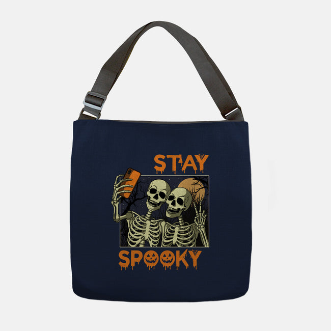 Stay Spooky Selfie-None-Adjustable Tote-Bag-fanfabio