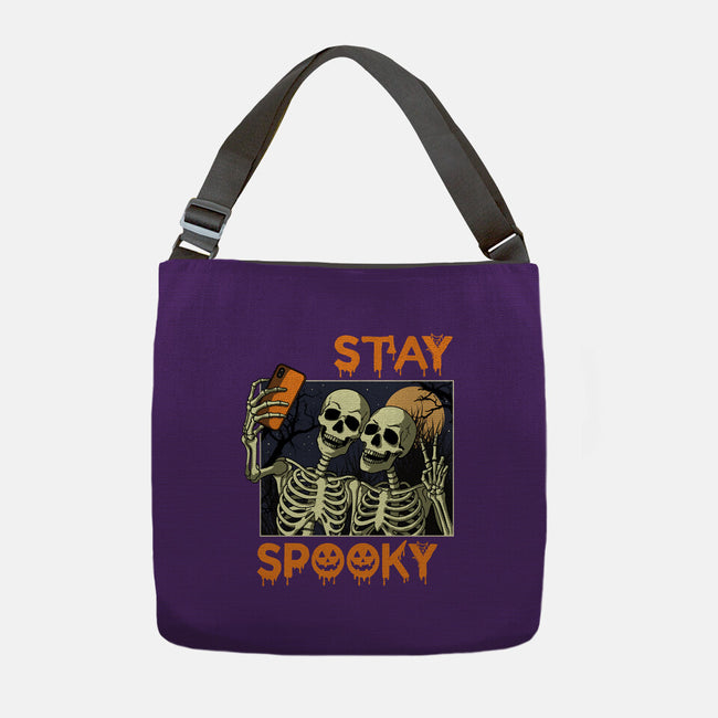 Stay Spooky Selfie-None-Adjustable Tote-Bag-fanfabio