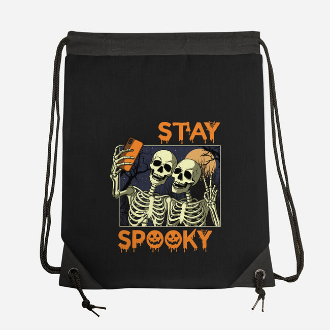 Stay Spooky Selfie-None-Drawstring-Bag-fanfabio