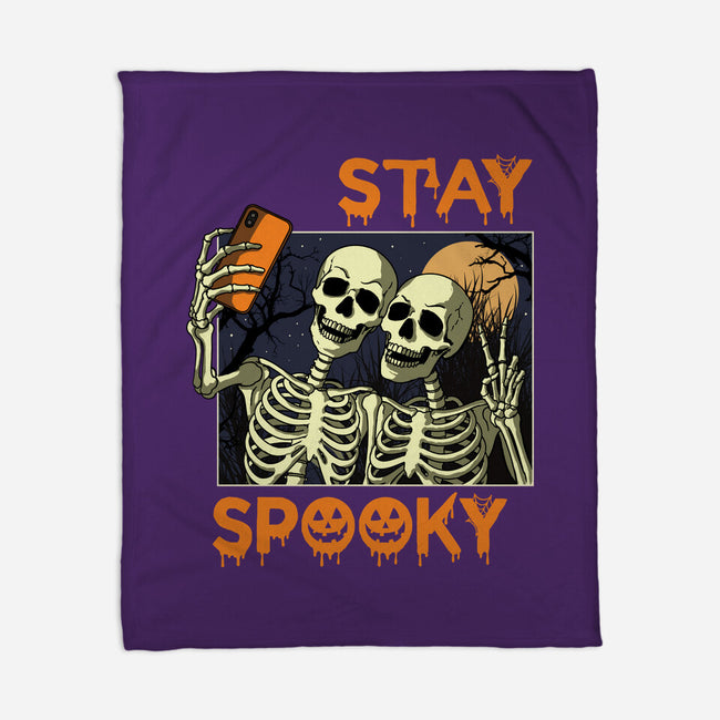 Stay Spooky Selfie-None-Fleece-Blanket-fanfabio