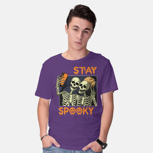 Stay Spooky Selfie-Mens-Basic-Tee-fanfabio