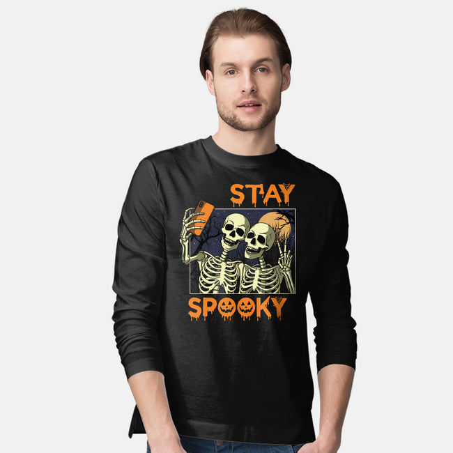 Stay Spooky Selfie-Mens-Long Sleeved-Tee-fanfabio