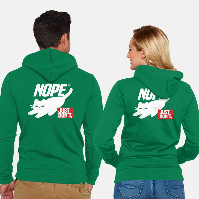 Nope Just Don't-Unisex-Zip-Up-Sweatshirt-NemiMakeit
