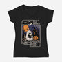 Spooky Book Club-Womens-V-Neck-Tee-fanfabio