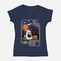 Spooky Book Club-Womens-V-Neck-Tee-fanfabio