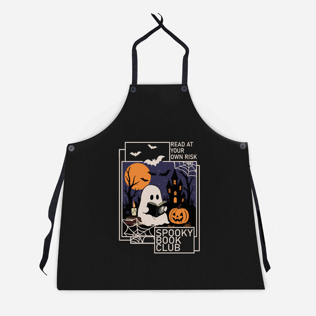 Spooky Book Club-Unisex-Kitchen-Apron-fanfabio