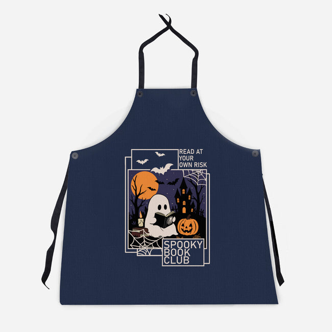 Spooky Book Club-Unisex-Kitchen-Apron-fanfabio
