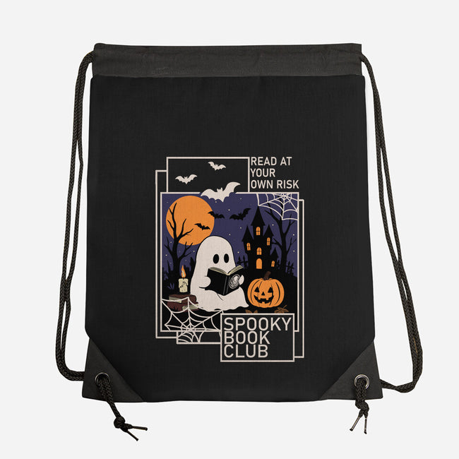 Spooky Book Club-None-Drawstring-Bag-fanfabio