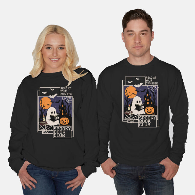 Spooky Book Club-Unisex-Crew Neck-Sweatshirt-fanfabio