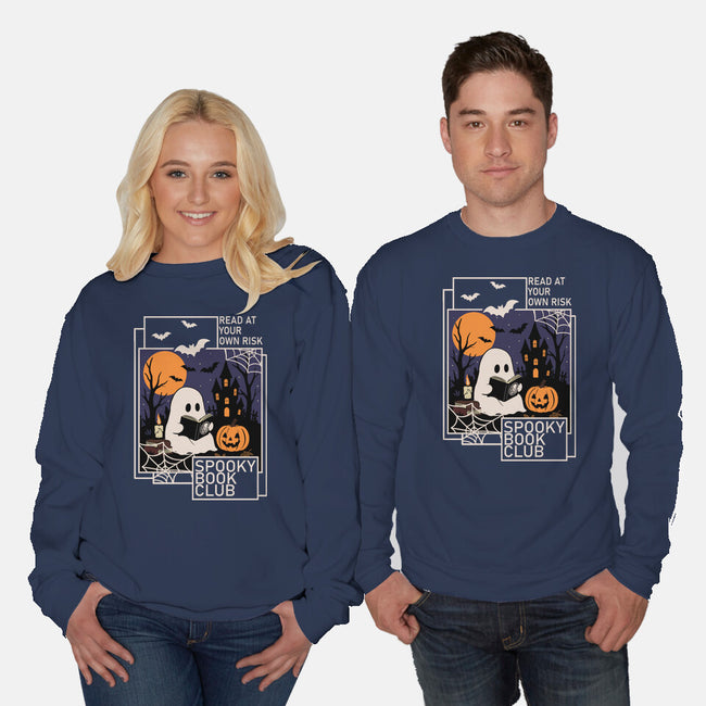 Spooky Book Club-Unisex-Crew Neck-Sweatshirt-fanfabio