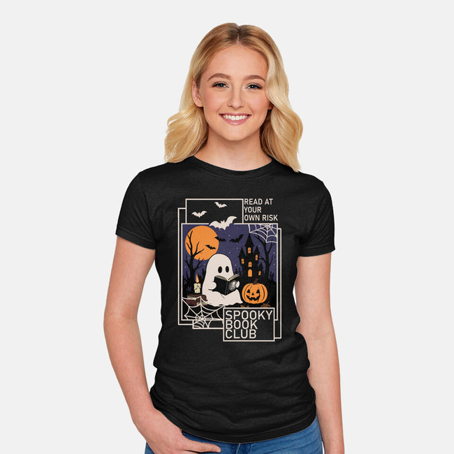 Spooky Book Club-Womens-Fitted-Tee-fanfabio