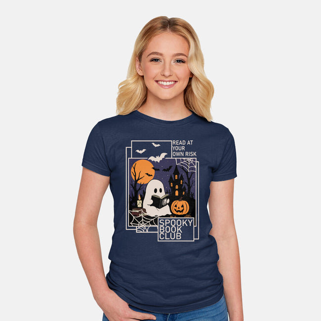 Spooky Book Club-Womens-Fitted-Tee-fanfabio
