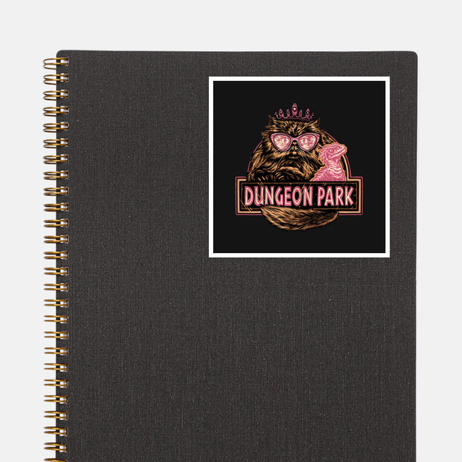 Welcome to the dungeon park-None-Glossy-Sticker-glitchygorilla