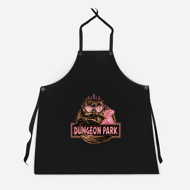 Welcome to the dungeon park-Unisex-Kitchen-Apron-glitchygorilla