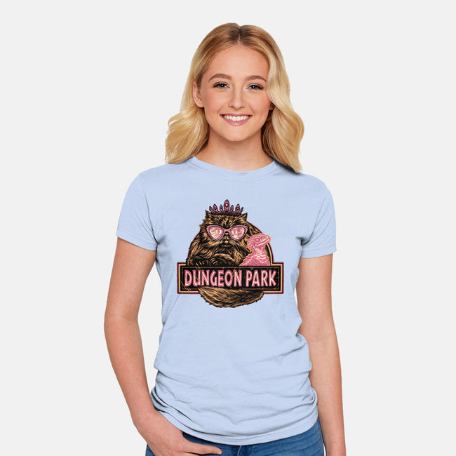 Welcome to the dungeon park-Womens-Fitted-Tee-glitchygorilla