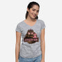 Welcome to the dungeon park-Womens-V-Neck-Tee-glitchygorilla