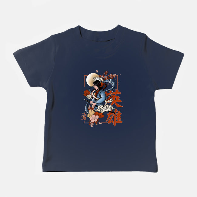 Warrior Heroine-Baby-Basic-Tee-fanfabio