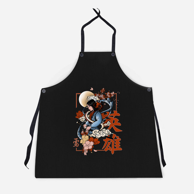 Warrior Heroine-Unisex-Kitchen-Apron-fanfabio