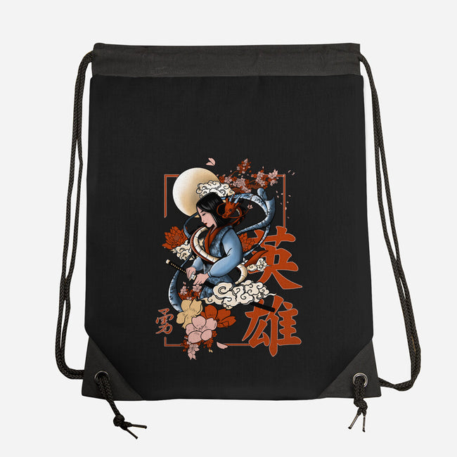 Warrior Heroine-None-Drawstring-Bag-fanfabio