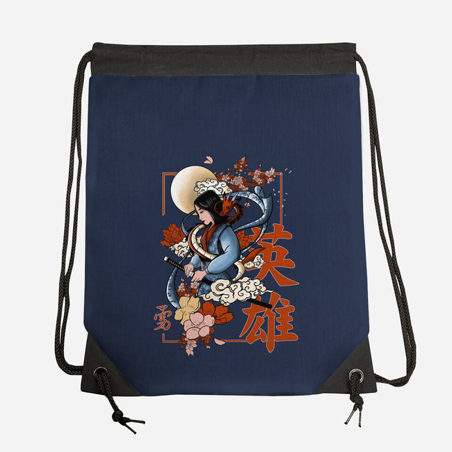 Warrior Heroine-None-Drawstring-Bag-fanfabio