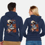Warrior Heroine-Unisex-Zip-Up-Sweatshirt-fanfabio