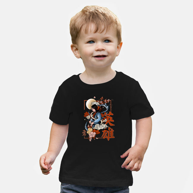 Warrior Heroine-Baby-Basic-Tee-fanfabio
