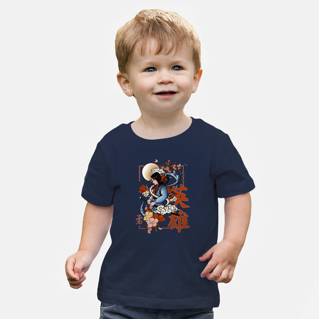 Warrior Heroine-Baby-Basic-Tee-fanfabio