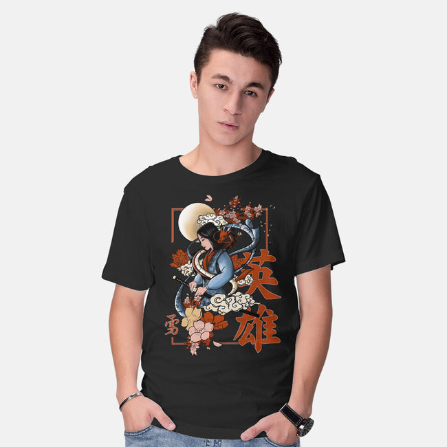 Warrior Heroine-Mens-Basic-Tee-fanfabio