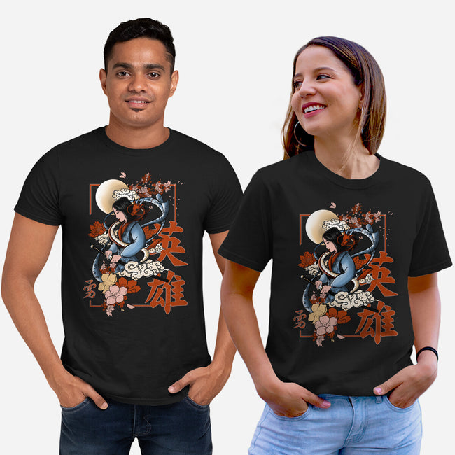 Warrior Heroine-Unisex-Basic-Tee-fanfabio