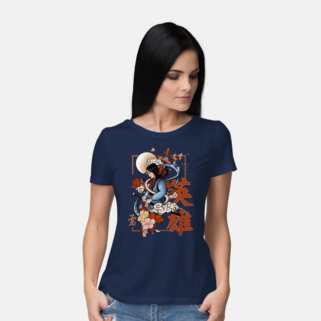 Warrior Heroine-Womens-Basic-Tee-fanfabio