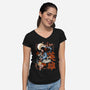 Warrior Heroine-Womens-V-Neck-Tee-fanfabio