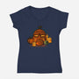 Happy Doomween-Womens-V-Neck-Tee-teesgeex