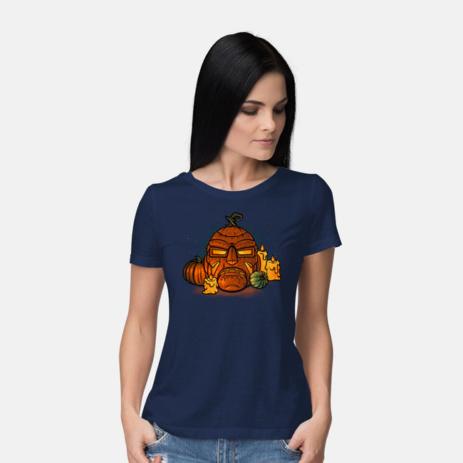 Happy Doomween-Womens-Basic-Tee-teesgeex