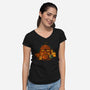 Happy Doomween-Womens-V-Neck-Tee-teesgeex