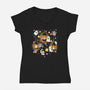 Lantern Ghosts-Womens-V-Neck-Tee-Vallina84